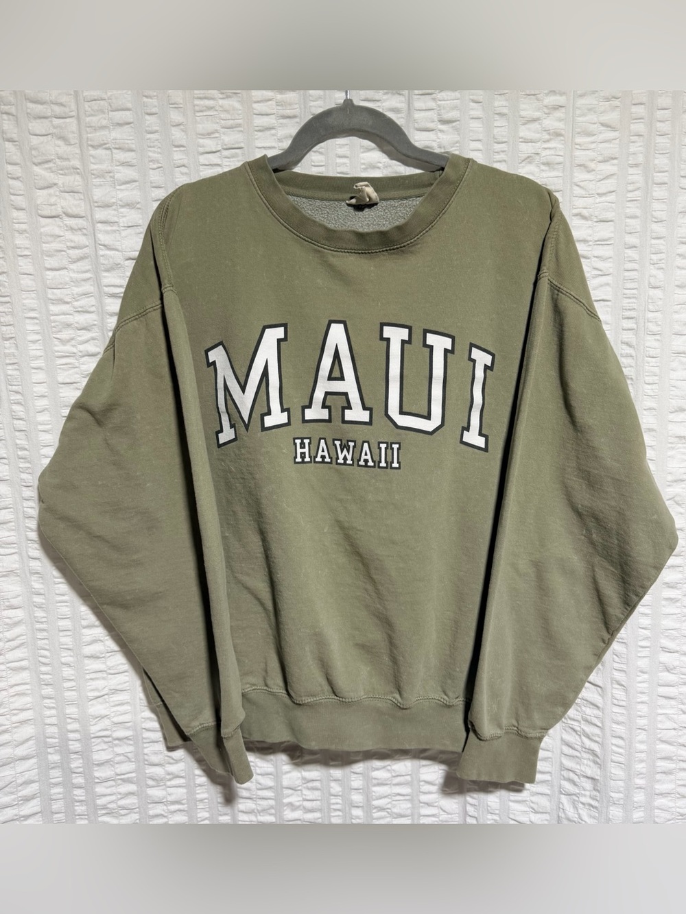 Maui Hawaii Olive Crewneck Sweater